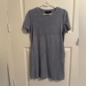 Dusty Blue/Grey Suede Shift Dress